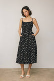 Sunday Dot Shirred Waist Sleeveless Dress