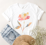 Watercolor Floral Mosaic Abstract Flower Pastel Graphic Tee