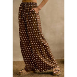 POLKA DOT WAIST ELASTIC WIDE PANTS