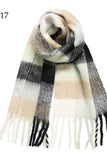 Chunky Oblong Plaid Multi Color Brushed Scarf (18 colors)