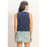 Strawberry Sleeveless Knit Top