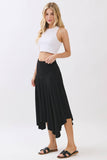 SOLID HANDKERCHIEF HEMLINE SKIRT - VGS800023