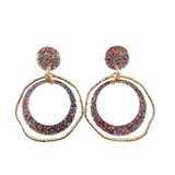 Georgia Earrings - Rainbow Glitter // Jewelry, Holiday