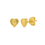 Heart Burst Studs on Velvet Gift Tag