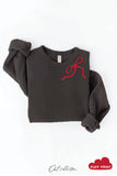 RIBBON BOW PUFF NECKLINE  Graphic Sweatshirt