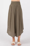 Smocked Waist Flowy Skirt - VNS16762