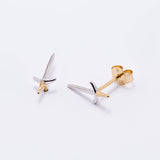 14K Gold Plated Dagger Stud Earrings