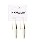 Elizabeth Ceramic Spike Earring White