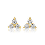 Triple Cluster Studs on Velvet Tag