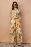 Wicker Button Down Sash Belt Jumpsuit