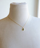 Paw Print Gemstone Necklace: 20 inches / Aqua Chalcedony