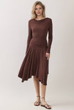 SOLID HANDKERCHIEF HEMLINE SKIRT - VGS800023