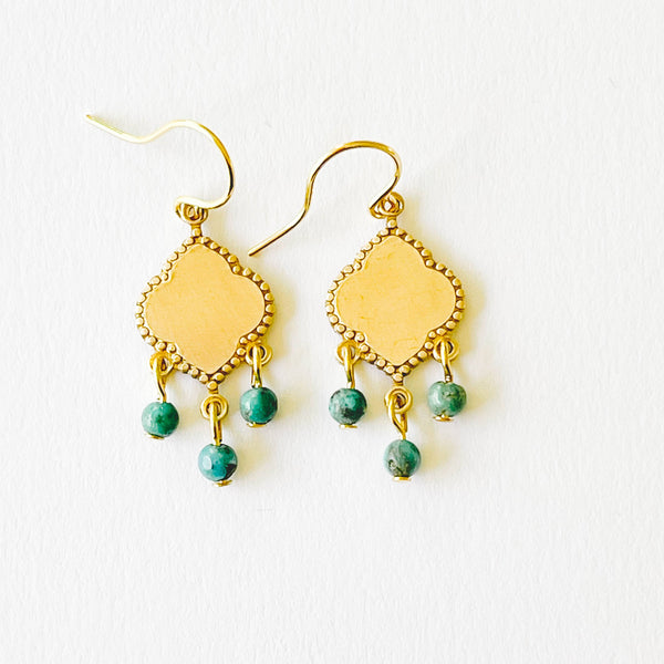 Little Turquoise Chandelier Earrings
