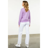 Colorblock Heart Knit Sweater
