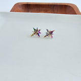 Star of Bethlehem Studs - Gold Sparkle // Jewelry, Earrings, Christmas