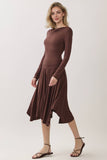 SOLID HANDKERCHIEF HEMLINE SKIRT - VGS800023