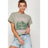 LAKE WEEKEND VINTAGE GRAPHIC CROP TOP