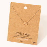 Mini Metallic Rainbow Pendant Necklace: G