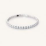 Elastic Tennis Bracelet- Silver