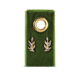 Leaf Studs On Velvet Gift Tag