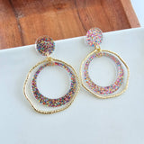 Georgia Earrings - Rainbow Glitter // Jewelry, Holiday