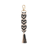 VDay Macrame Heart Tassel Keychain