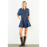 Button Down Short Dress