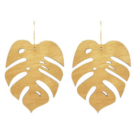 Statement Monstera Hoop Earrings