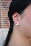 Snowman Studs - White Shimmer // Christmas, Holiday, Jewelry, Earrings