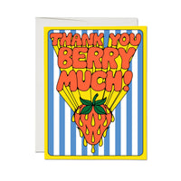 So Many Strawberries greeting card: Single