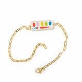 Paint Box Bracelet - 18k Gold Gilt Enamel Jewelry for Artist