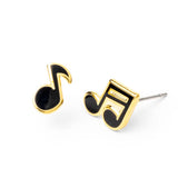 Musical Notes Earrings - Gold Jewelry Musician Gift