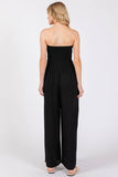 Front Tie Tank Top Wide Leg Jumpsuit - VNJU60417