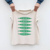 Green Peas In A Pod Gardening Loose Fit Boxy Tee Natural
