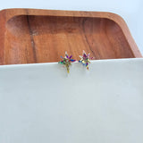 Star of Bethlehem Studs - Gold Sparkle // Jewelry, Earrings, Christmas