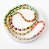 Long Pastel Bead Necklace for Spring Summer Mother's Day