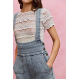 LOW NECKDROP OVERFIT DENIM JUMPSUIT