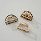 Rosalie Core Classic Half Moon Metal Claw Clip - Small