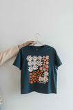 See the good flower | vintage navy crop