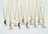 Moon Gemstone Pendant Necklace