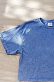 BOW PUFF Cropped Mineral Graphic Top