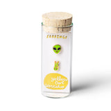 Alien Earrings - 22k Gold Gilded Statement Jewelry