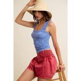 FLORAL JACQUARD SEAMLESS TANK TOP