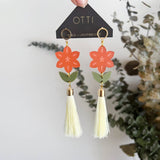 Botanical-Inspired Lightweight Acrylic Earring: Daffodil