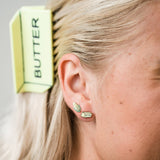 Butter Enamel Stud Earrings