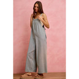 WIDE LEG LIGHTWEIGHT DENIM JUMPSUIT OVERALL