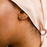 Fuck Script Stud Earring - Silver or Gold Plate, Single/Pair