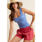 FLORAL JACQUARD SEAMLESS TANK TOP