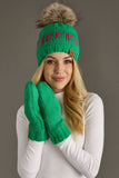 Bright Green Merry Pom Hat