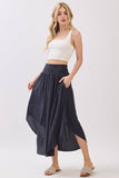 Smocked Waist Flowy Skirt - VNS16762